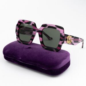 NEW Gucci GG1547S 003 Black Grey Women Square Sunglasses GG 1547S